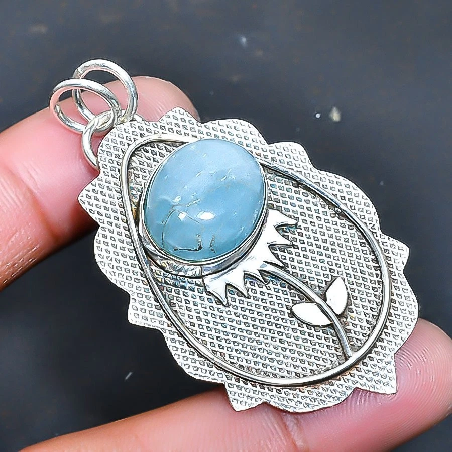 Colgante de piedras preciosas de luna arco iris hecho a mano joyería 2,08" Foto 1 de 1