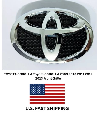 09-13 Toyota Corolla Emblem Front Grill Emblem 2009 2010 2011 2012 2013 - Image 1 of 4