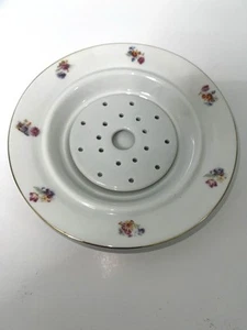 Victoria CZECHOSLOVAKIA Porcelain Butter Cheese Dish w/Insert NO DOME COVER 8” - Picture 1 of 3