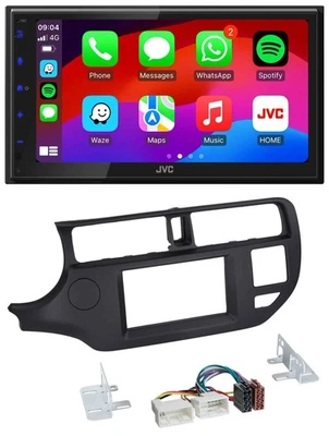 JVC Bluetooth 2DIN MP3 DAB USB Autoradio für Kia Rio 11-14 UB schwarz - Bild 1 von 4