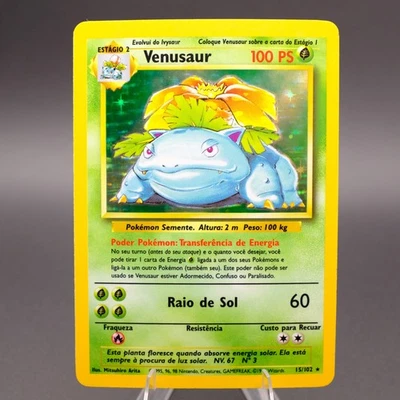 SPANISH Venusaur Base Set 15/102 Unlimited Holo Rare - LP/MP Pokémon TCG - Image 1 of 2