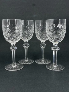 4 Waterford Crystal Powerscourt Claret Wine Stems Glasses 7 1/8” Designer Glass - Picture 1 of 20