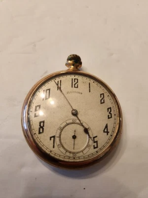 1910 Illinois 306 16S 17J Adj. 3 Pos. Pocket Watch Dueber 10K GF Case Working - Image 1 of 4