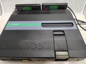 Sharp Twin Famicom AN-505BK Cartridge + Disk System Console Black Serviced Japan
