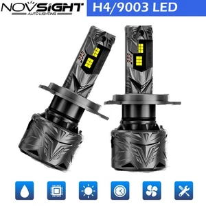 NOVSIGHT 2PCS H4 9003 Super White 60000LM Kit LED Headlight Bulbs High Low Beam - Picture 1 of 13
