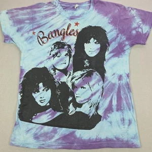 Vintage années 80 The Bangles Tie Dye Shirt XL Band Tour Tee Susanna Hoffs Groovy Rare - Photo 1/13