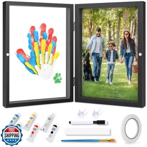 Omrhvi Family Handprint Kit, cornice portafoto ricordo fai da te, stampa a mano Ornam - Foto 1 di 5