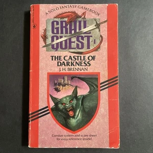 Grail Quest Castle of Darkness J. H. Brennan 1986 Solo Fantasy Gamebook - Picture 1 of 6