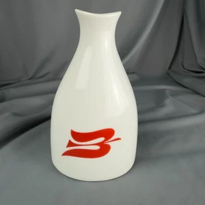 Royal Viking Cruise Line Vase Porsgrund Norway Vintage 1987 White Red Logo - Picture 1 of 6