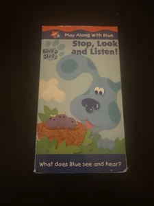 Blue's Clues - Stop, Look and Listen! (VHS, 2000) Nick Jr Nickelodeon - Foto 1 di 3