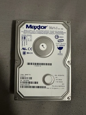 Maxtor MaXLine II 250GB ATA/133 IDE 3.5” Festplatte – ungetestet Retro - Bild 1 von 3