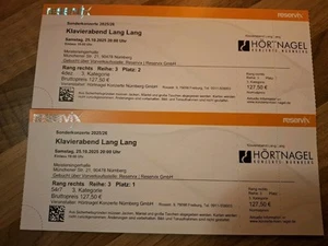 Konzert Lang Lang Balkon 25.10.25 Meistersingerhalle Nürnberg- ausverkauft - Bild 1 von 3