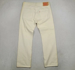 Vintage Levis 501 Jeans White Distressed Dusty Stained Yellowed Rancher 34x30 - Picture 1 of 24