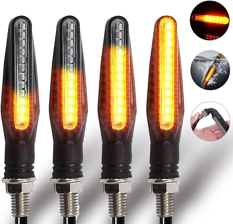 4PCS LED Turn Signals Indicators Lights Lamp for Yamaha,Victory ,HondaUniversal Foto 1 de 4