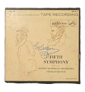 Beethoven Symphony #5 in C Minor Op. 67 Boston R2R 7½ IPS Stereo 1956 RCA ECS-7 - Picture 1 of 14