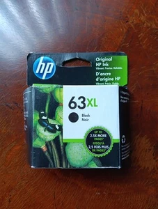New HP 63 XL Black Ink Cartridge High Yield Genuine OEM Original Sealed Jul 2020 - Picture 1 of 3