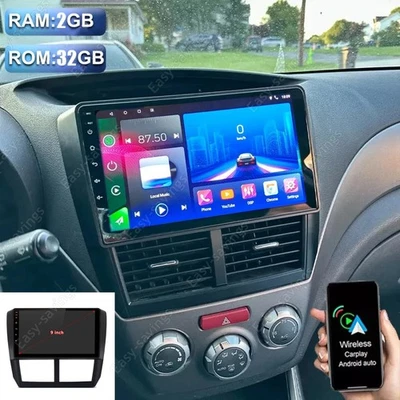 Radio estéreo para coche Apple CarPlay GPS FM para Subaru Forester 2009-2013 Android 13 Foto 1 de 4