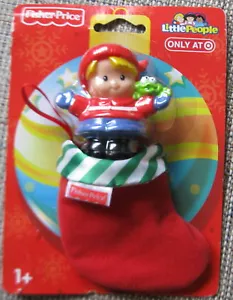 Fisher Price Little People Christmas Stocking Eddie Toy Holiday Boy Figure Part - Picture 1 of 1