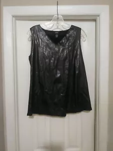 Chaleco para mujer AlFANI negro sin mangas sin cuero talla mediana (Nuevo) - Imagen 1 de 6
