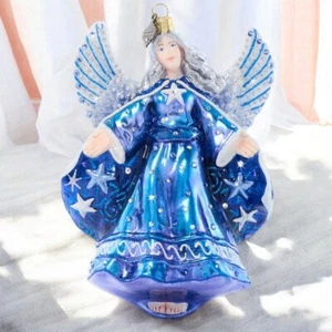 Jay Strongwater Night Angel Glass Ornament SKU: SDH20097-250 - Picture 1 of 6