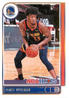 James Wiseman 2021-22 NBA Hoops Basketball Base Card #58 Golden State Warriors - Image 1 of 2