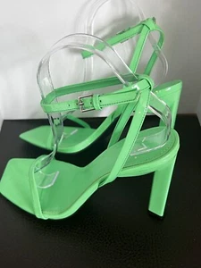 MARC FISHER Arthur Strappy Sandals in Patent Leather Green Women’s Size 7 - Picture 1 of 11