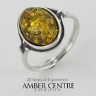 German Green Baltic Amber 925 Silver Handmade Ring WR405G RRP£60!!!  Size S(60)