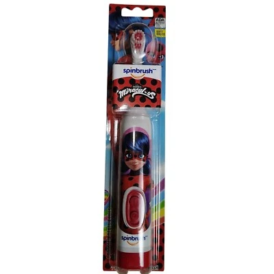 Spinbrush Miraculous Ladybug Kids Power Toothbrush Soft Bristles Battery Operate - Image 1 of 4