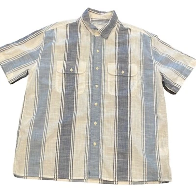 NUEVO SIN ETIQUETAS Camisa American Eagle Para Hombre Talla M Azul Blanco Rayas Súper Suave Calce Relajado Foto 1 de 4