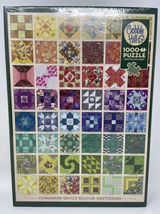 Cobble Hill Common Quilt Block Patterns 1000 Piece Jigsaw Puzzle with Poster - Picture 1 of 4
