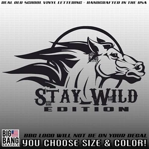 STAY WILD Edition Horse Vinyl Decal Sticker Western Cowboy Country Free Spirit  - Bild 1 von 4