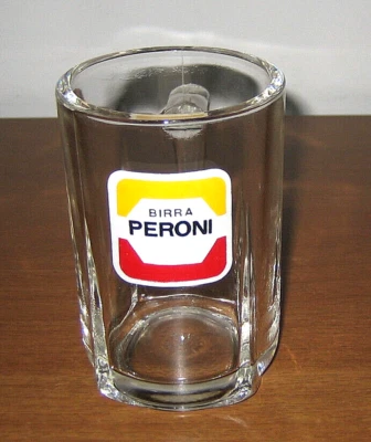BOCCALE IN VETRO BIRRA PERONI Originale Vintage Made in Italy - Immagine 1 di 4