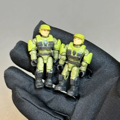 2 Marines Mega CONSTRUX Bloks Halo Set 97519 Battleground mini figure Sgt toy - Image 1 of 3