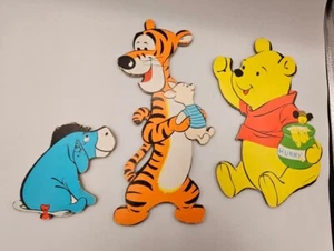 Disney Wall Plaques Winnie The Pooh Set Of 3 (1/4" thick) Tigger Piglet Eeyore - Picture 1 of 14