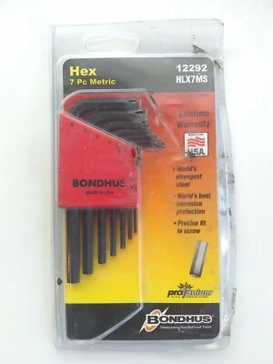7pcs Hex Metric Bondhus 12292 HLX7MS - Image 1 of 2