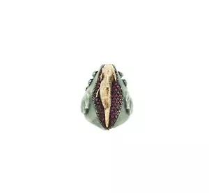 Alp Sagnak Ring 14 K Roségold 925 K Silber Piranha Kiefer Basis Diamanten Rubine - Bild 1 von 7