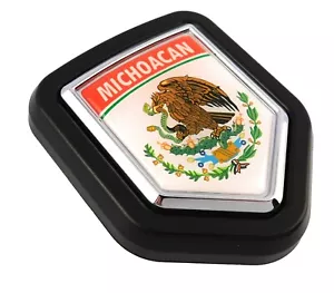 Michoacan Mexico flag car truck black Shield Grill Badge grille mount emblem - Imagen 1 de 12