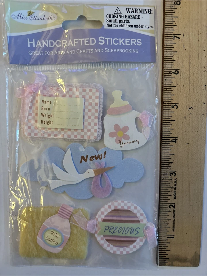 Adornos dimensionales de álbum de recortes de Miss Elizabeth, ¡bebé recién nacida! Lindo! Foto 1 de 1