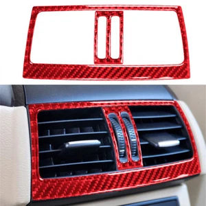 2pcs Red Carbon Fiber Sticker Rear Air Vent Trim For BMW X5 E70 X6 E71 B - Picture 1 of 10