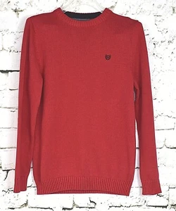 NEW NWT Chaps Boys Teens Solid Red Crew Neck Pullover Sweater Size XL (18/20) - Picture 1 of 5