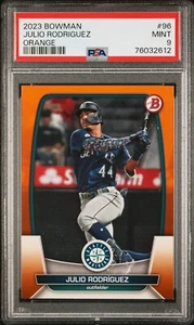 Bowman Julio Rodriguez #96 Orange SP 2023 #'d 25/25 PSA 9 - Imagen 1 de 3