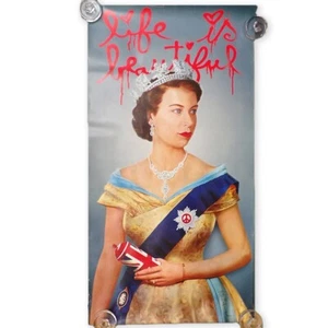 Mr Brainwash Poster Queen Elizabeth Life Is Beautiful Wall Art Exhibition 2012 - Picture 1 of 13