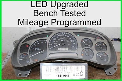 03-04  Denali - Instrument Cluster Gauges 15114647 Speedo Speedometer OEM Trans - Image 1 of 4