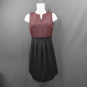 Womens Dress XS Red Black Office Preppy Academia Retro Y2K Secretary Sheer Top - Picture 1 of 10