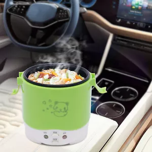 Mini Rice Cooker Steamer for Car Travel Rice Cooker 1L Electric Lunch Box 12V - Picture 1 of 14