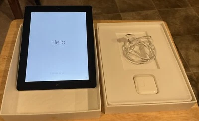 iPad 2 16GB WiFi 9.7” Black A1395 W/Box & Charger Bundle LOCKED EUC - Image 1 of 4