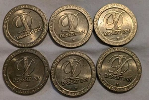 6 Vintage Desert Inn Hotel & Casino Slot Tokens - Las Vegas, NV Nevada DZ - Picture 1 of 4