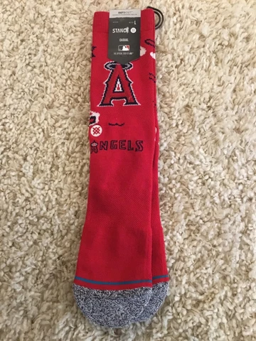 2022 Los Angeles Angels LA Stance MLB Landmark Baseball Socks Large Men's 9-13 Cover