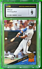 1993 Leaf GEORGE BRETT CSG 9 Mint HOF Kansas City Royals #146 POP 1, 0 Higher!!