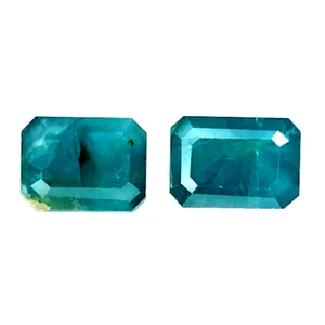 1.70CTS blue green natural grandidierite octagon cut 2pcs loose gemstones - Picture 1 of 2